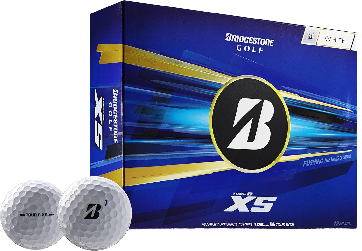 Bridgestone Tour B XS box, a distance pick among the best golf balls for high handicappers